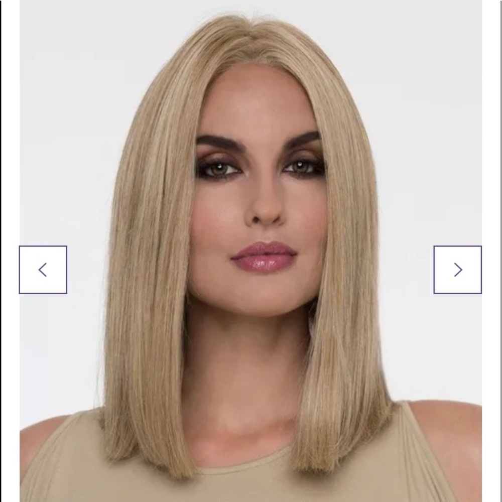 Envy Brand Chelsea real hair wig. Sparkling Champagne.